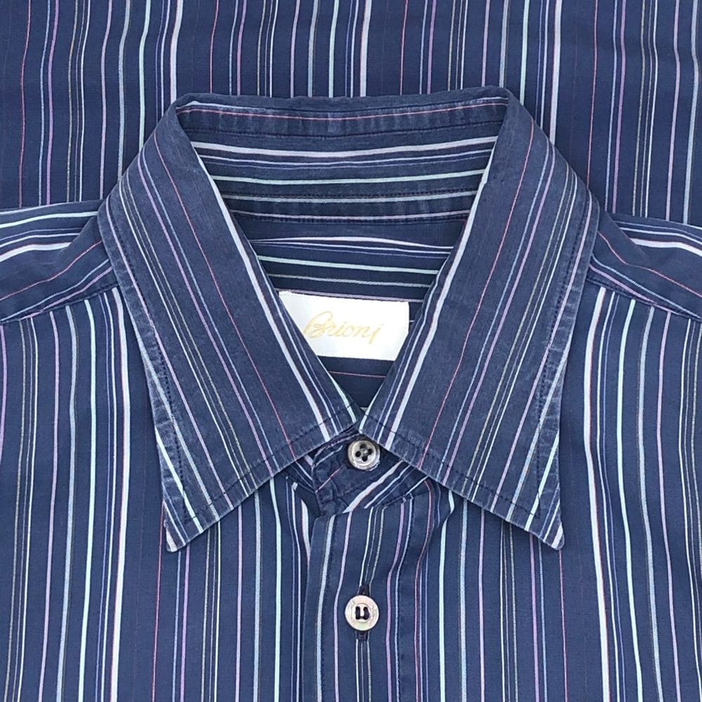 Brioni Mens Long Casual Button Down Shirt. L